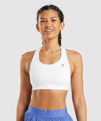 Gymshark Essential Racer Back Ženske Sportski Grudnjak Bijele | HR 3402PJJ